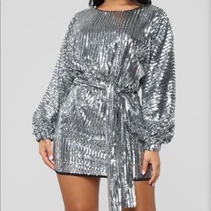Silver sequence dress